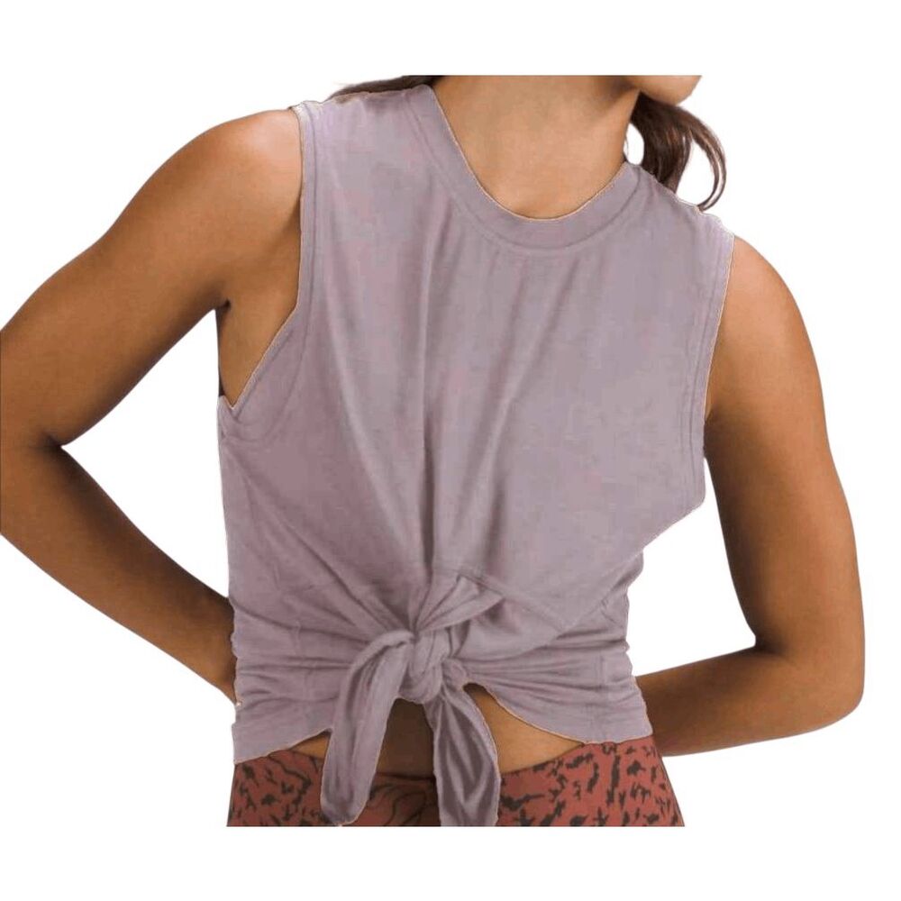 LULULEMON ATHLETICA Tie-Front Yoga Tank Top Size 6